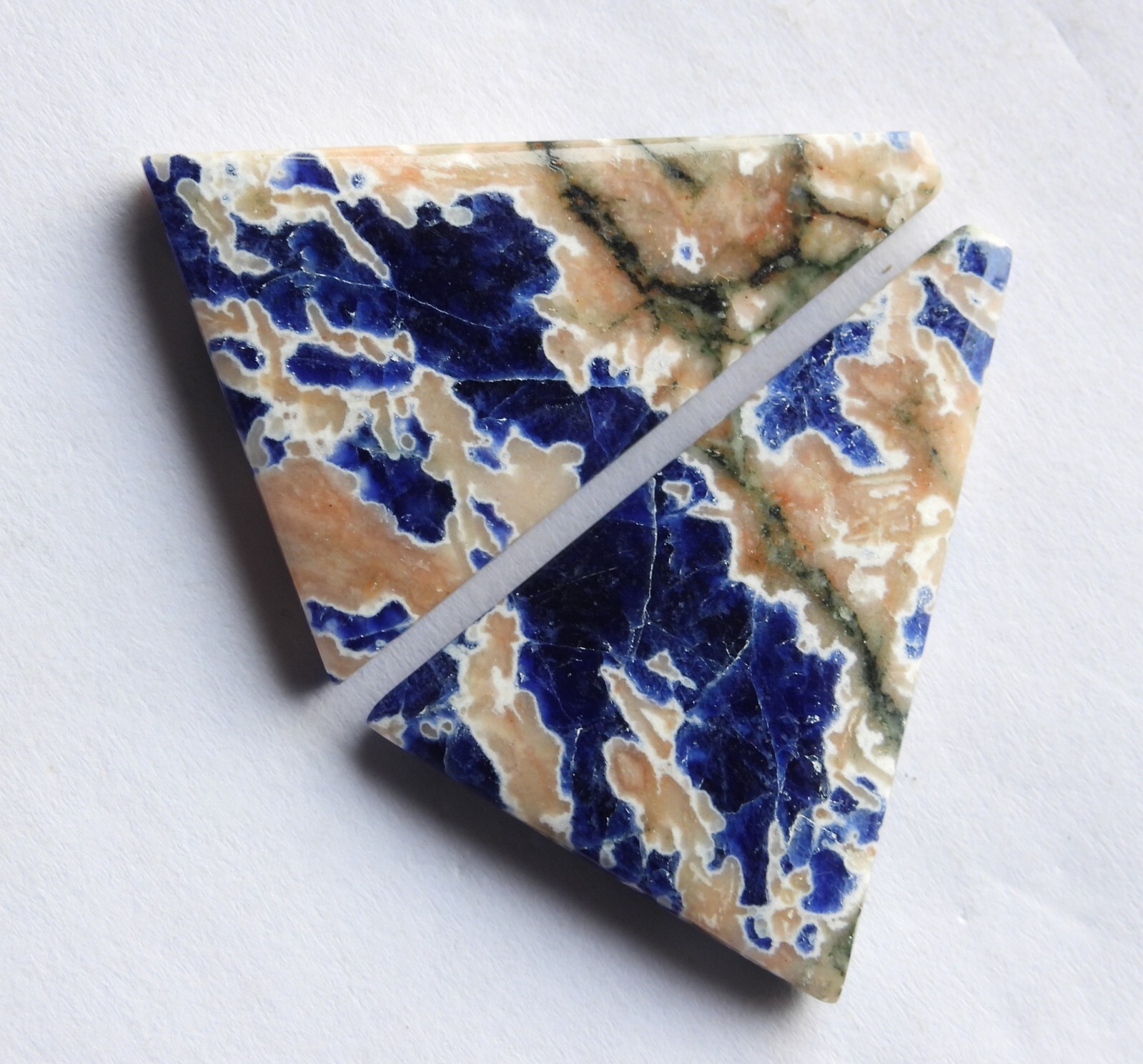 40.55 Ct Natural Sodalite (32.5mm X 23.7mm each) Cabochon Loose Match Pair