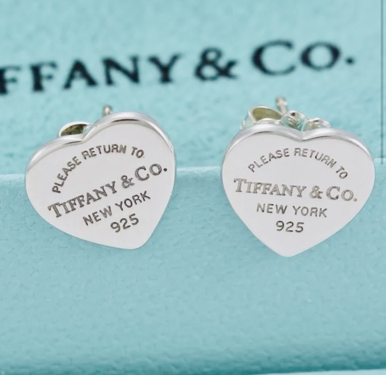 Tiffany & Co. Silver Mini Heart Stud Earrings