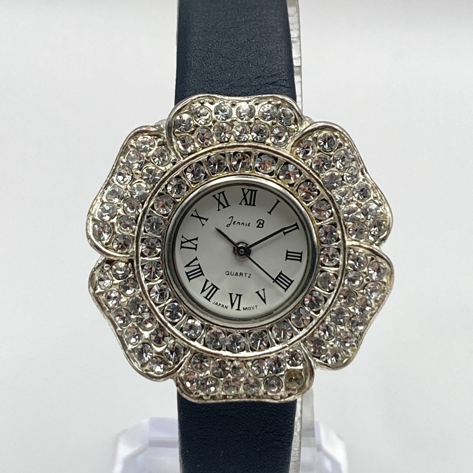 Vintage Jennie B Women’s Watch Silver Tone MISSING STONE Crystals New Battery