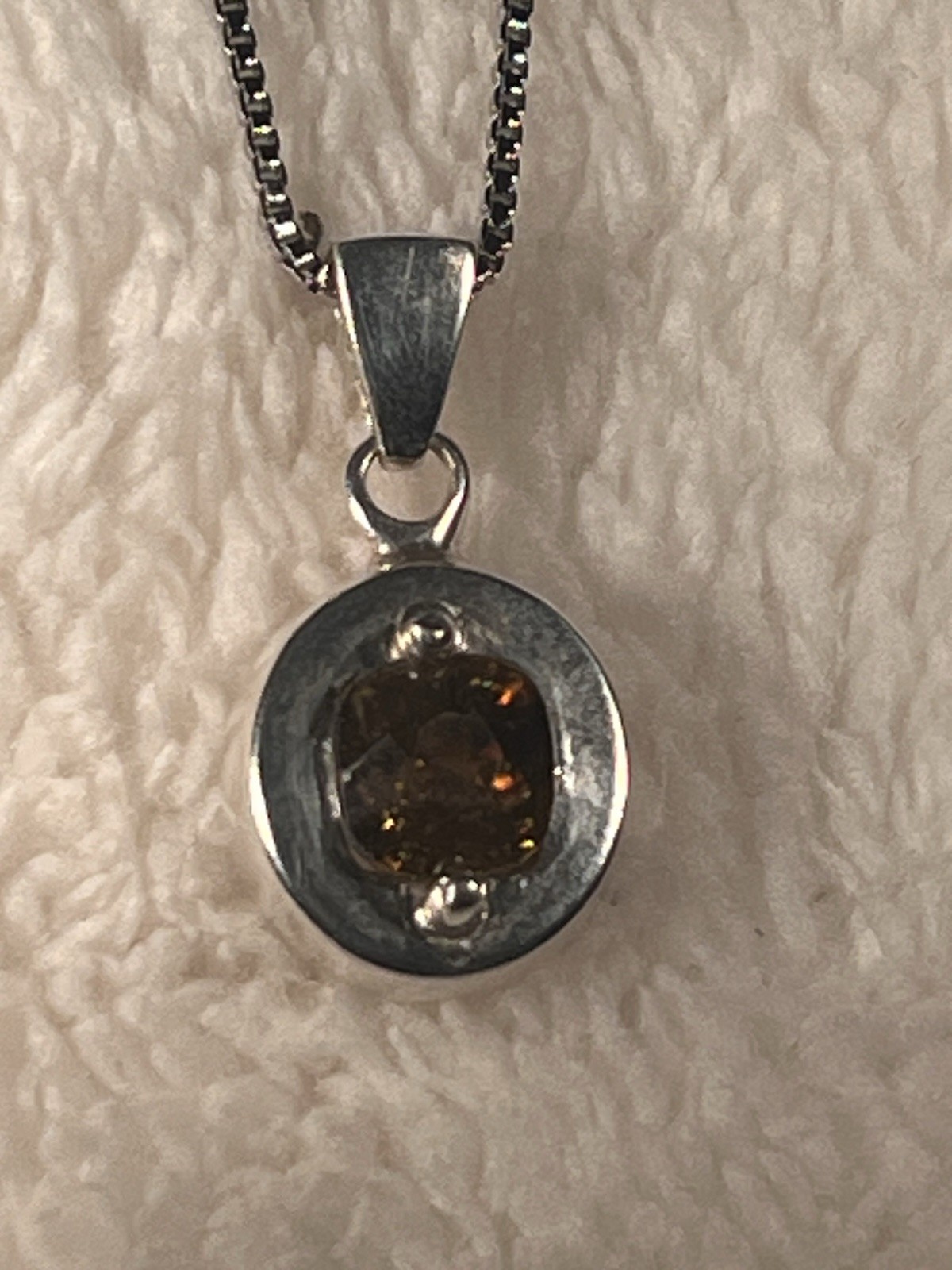 Sphene/Titanite Sterling Silver Pendant-FREE SHIPPING