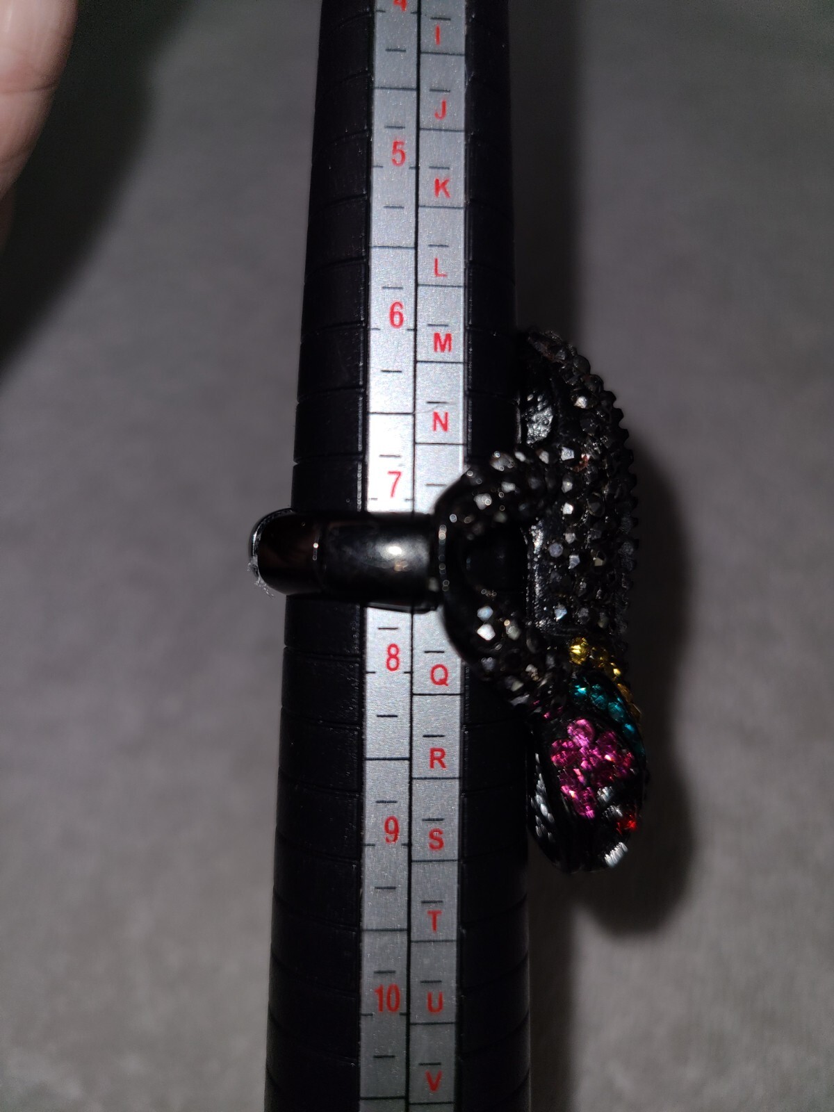 SPRING STREET COLORFUL RHINESTONE LIZARD GECKO REPTILE STRETCH RING