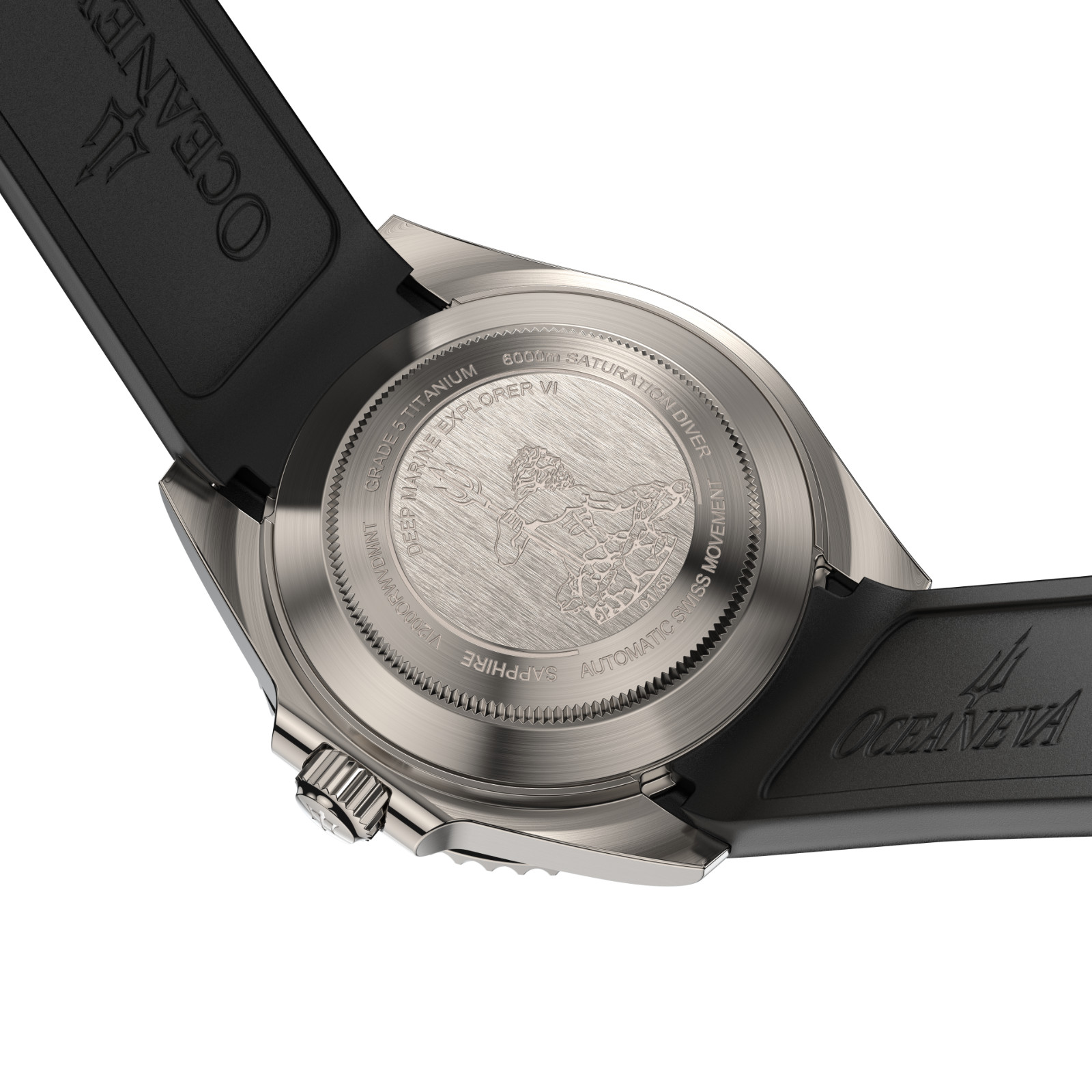 Oceaneva 6000m Grade 5 Titanium AUTOMATIC Watch SWISS MOVEMENT Orange