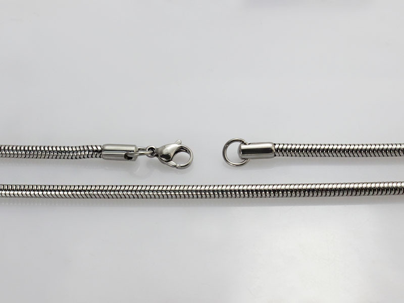 5pcs Thin Round Snake Link Chain Necklace Stainless Steel Jewlery 1.6mm 21.6”