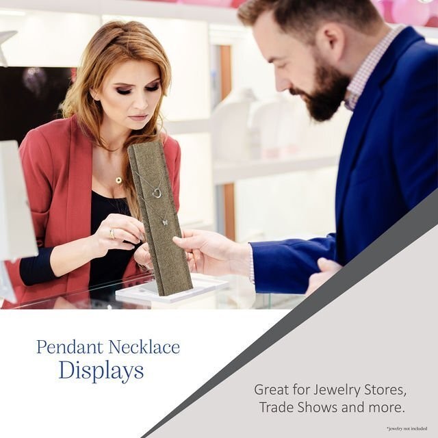 Novel Box Pendant Necklace Display Stand, Holds Up to 9 Pendants – 2Packs