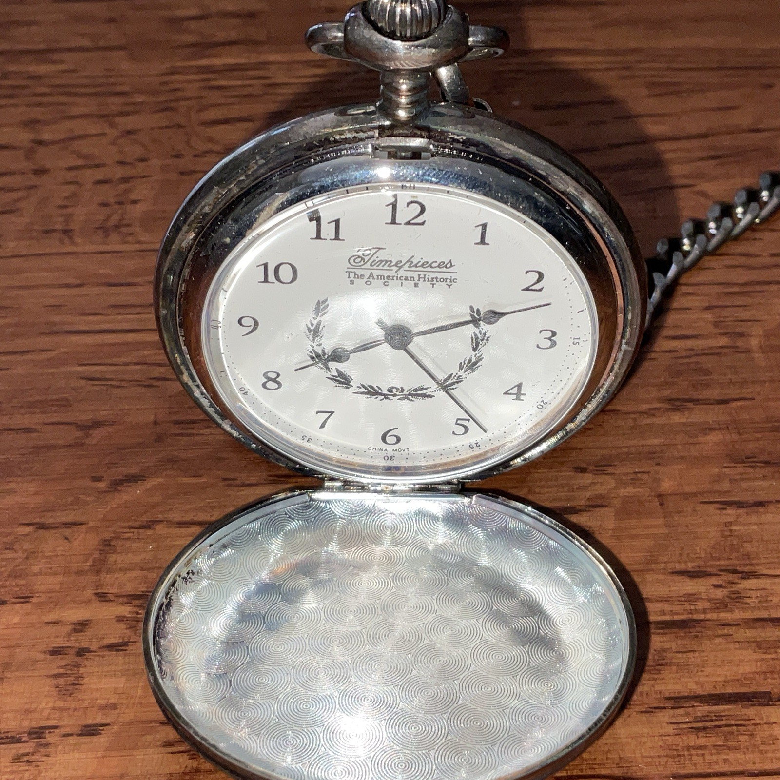 American Historic Society Mechanical Wind Morgan 1881 Dollar Pocket Watch
