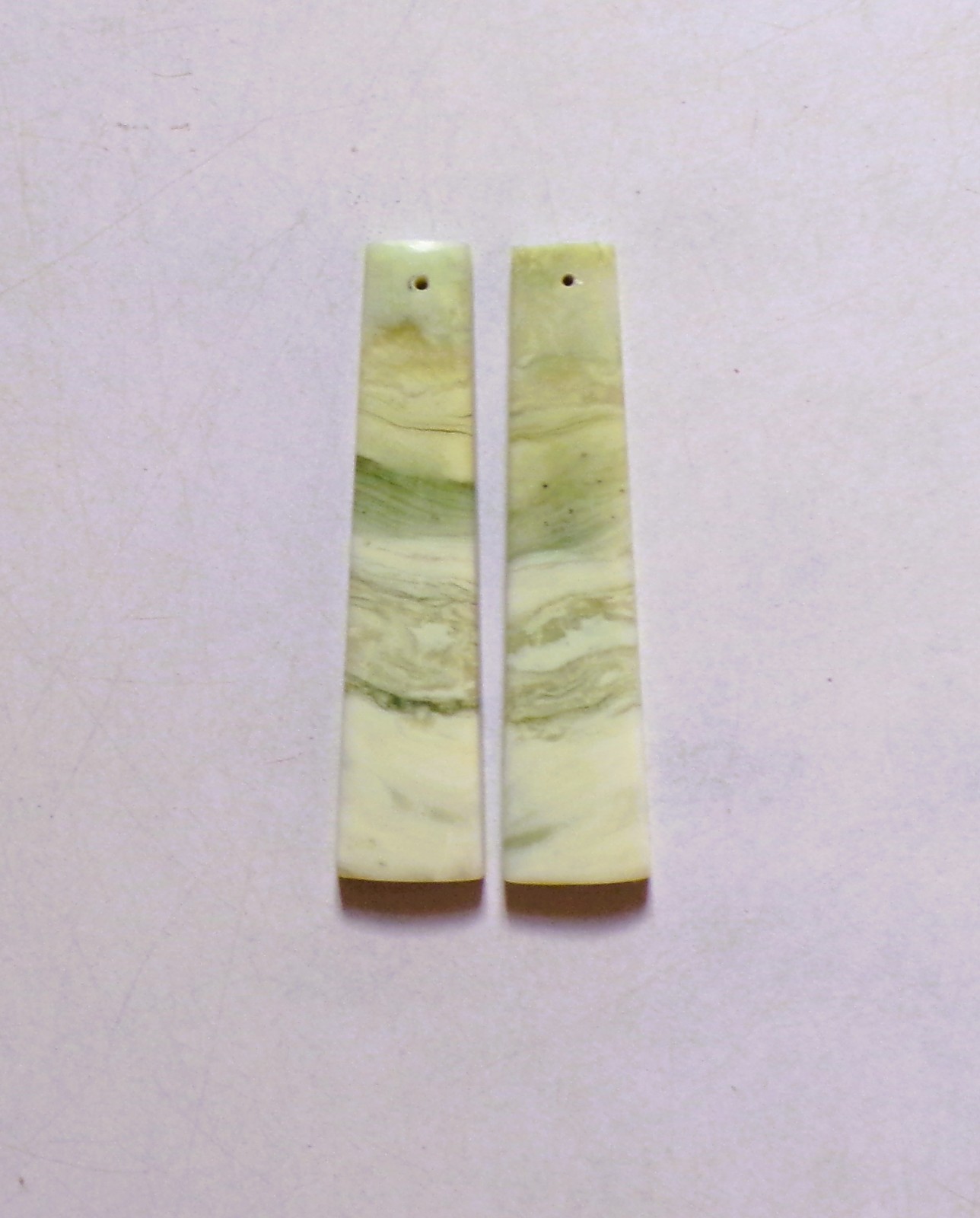 45.30 Cts Natural Serpentine Drilled Cabochon Match Pair Gemstone 50X11.6MM 18