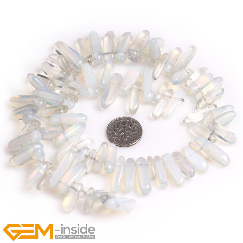 Natural Freeform Gemstone Sticks Spike Chips Beads For Jewellery Making 15″ AU