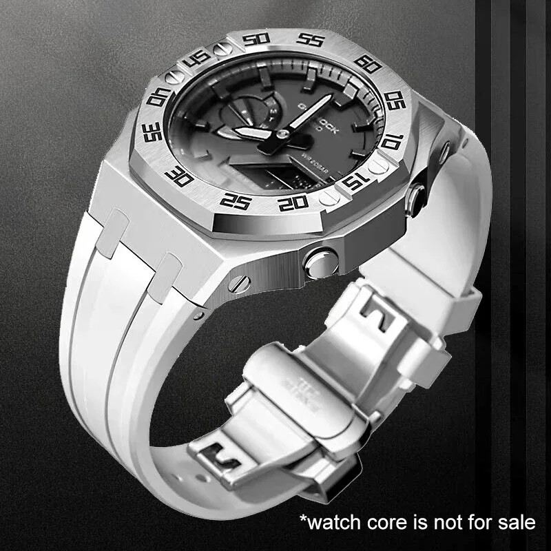Dial Bezel Mod Kit Steel Case Strap for G-Shock GA-2100/2110 Refit Cover AP Band