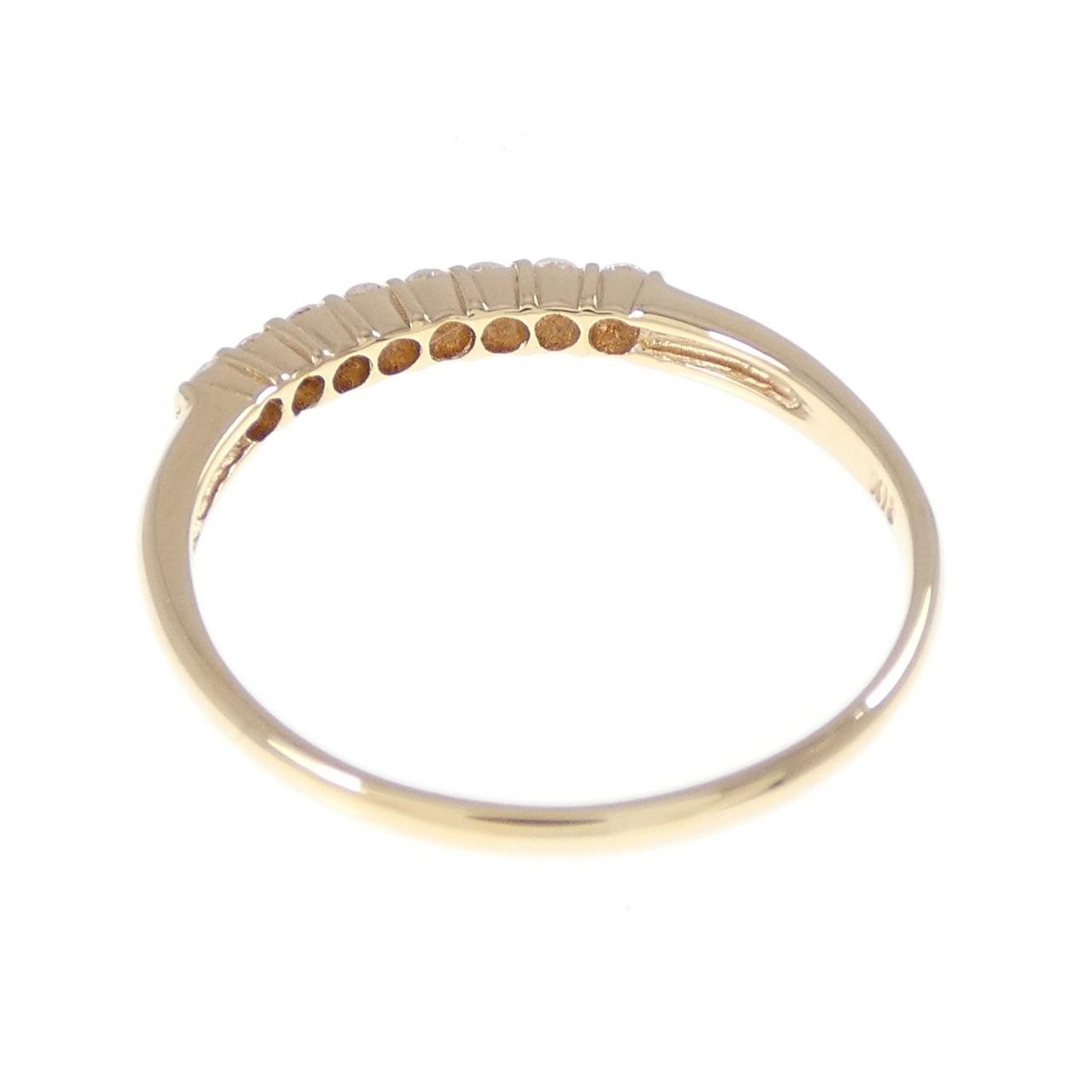 Authentic K18YG Diamond Ring 0.14CT #260-007-789-6704