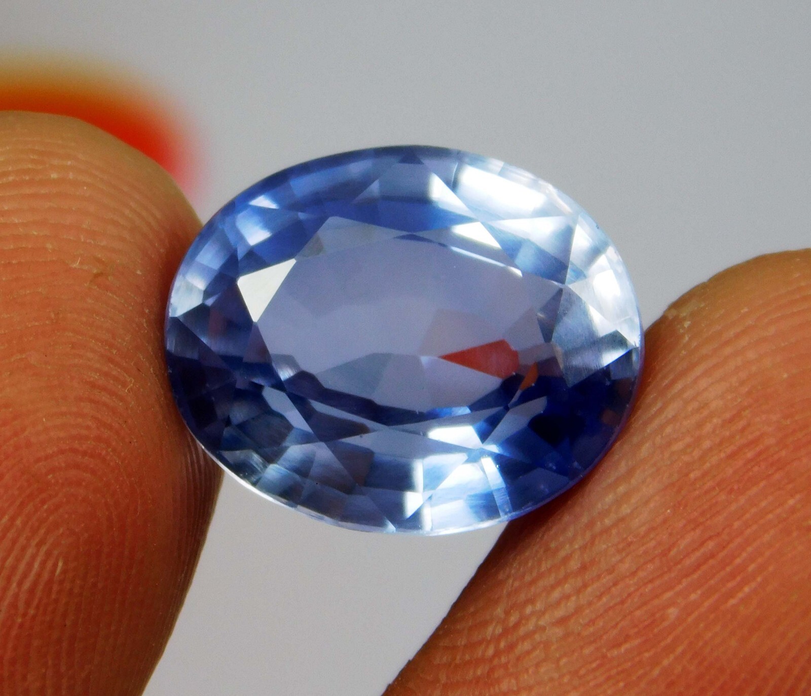 CERTIFIED 10.85 Ct Natural California Rare Blue Benitoite Oval Cut Gemstone
