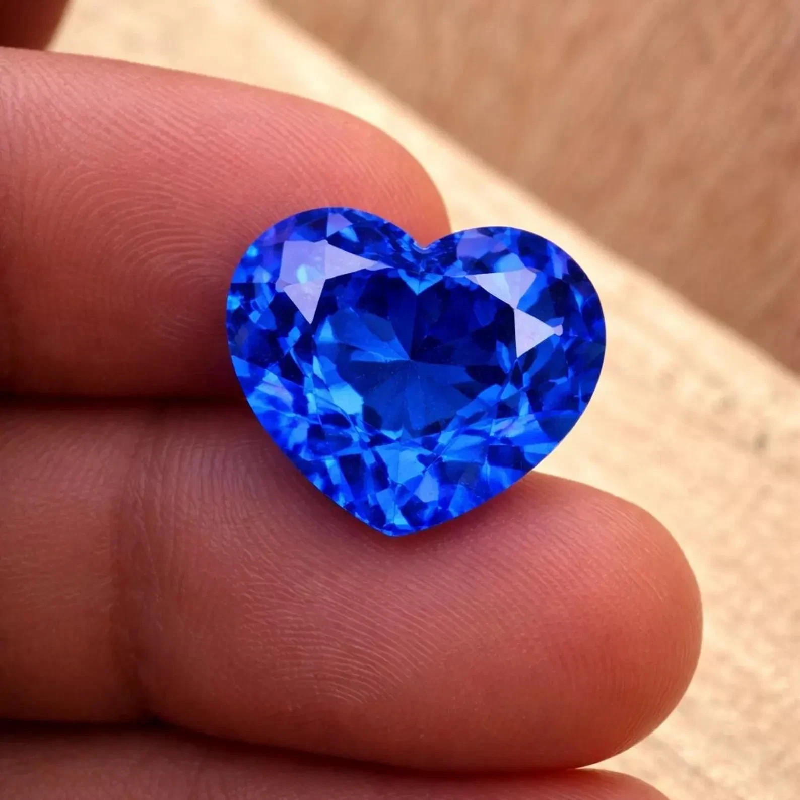 Flawless Natural 10-12 Ct Blue Sapphire Heart Cut Certified Loose Gemstone AAA