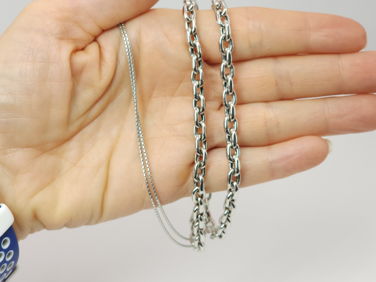 Milor Italy Solid Sterling Silver Cable Chain Necklace Adjustable 19-28″ 5.5mm