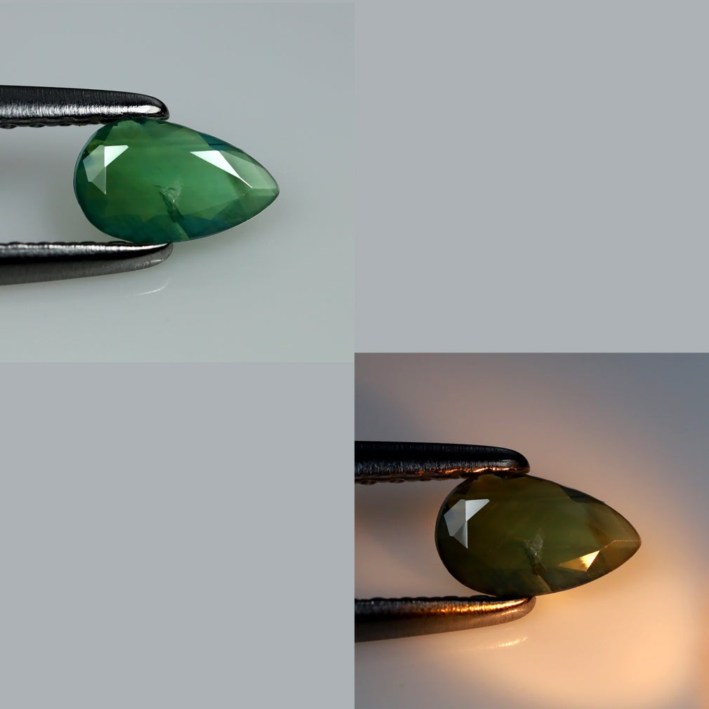 0.29 ct Topnotch Pear (6.10 x 3.79 mm) Green Natural Unheated Alexandrite
