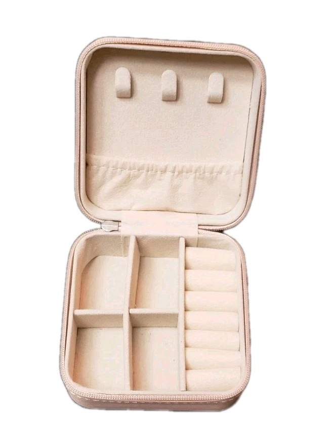Travel Jewelry Case – Gift for Teen Girls – Light Pink (115)