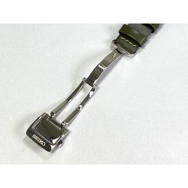 Seiko Presage L0LY011J0 Original Calfskin Leather Strap Buckle Green 20mm New