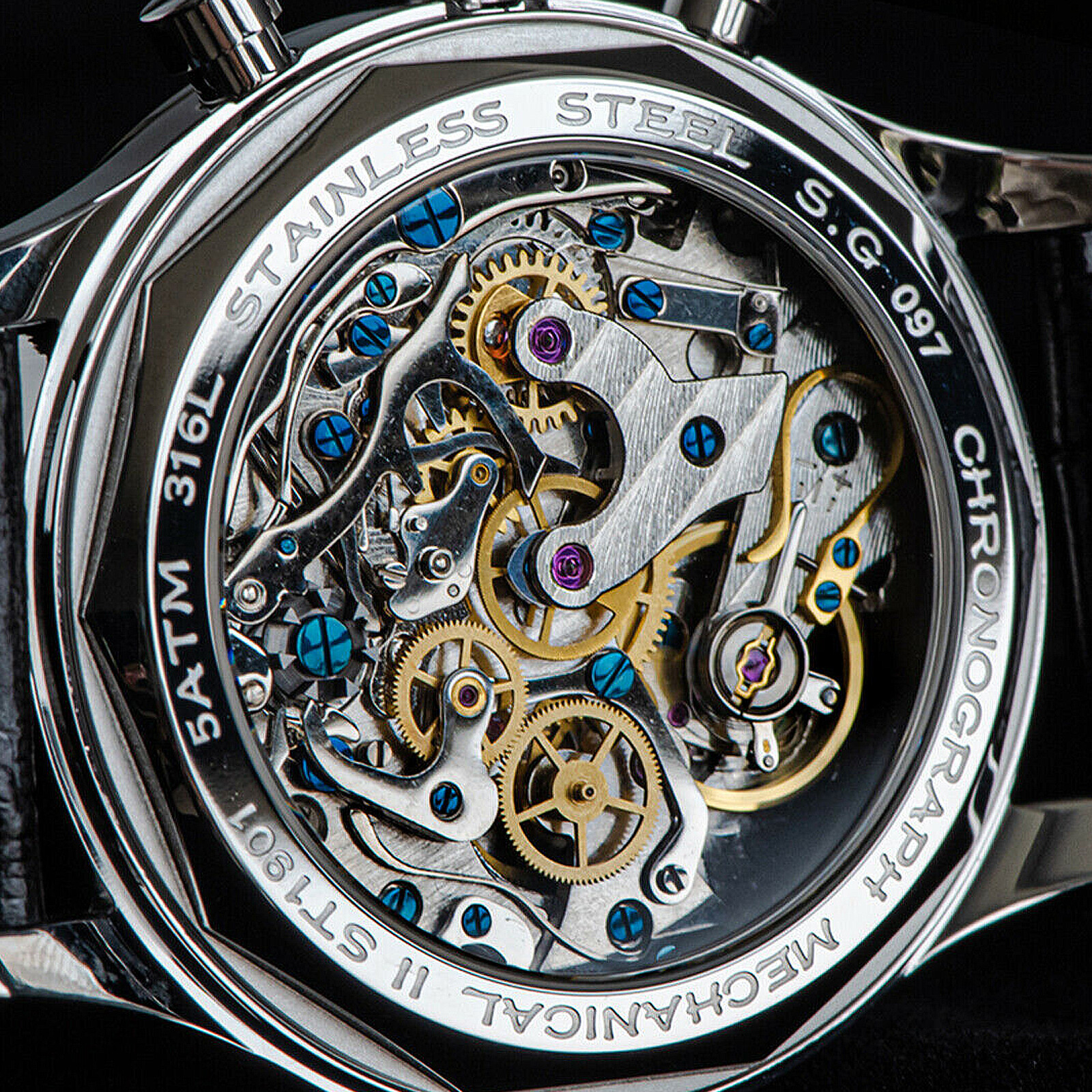 Sugess Chrono Heritage Panda Chrono Mechanical Watch SEAGULL 1963 SUPANK003SN