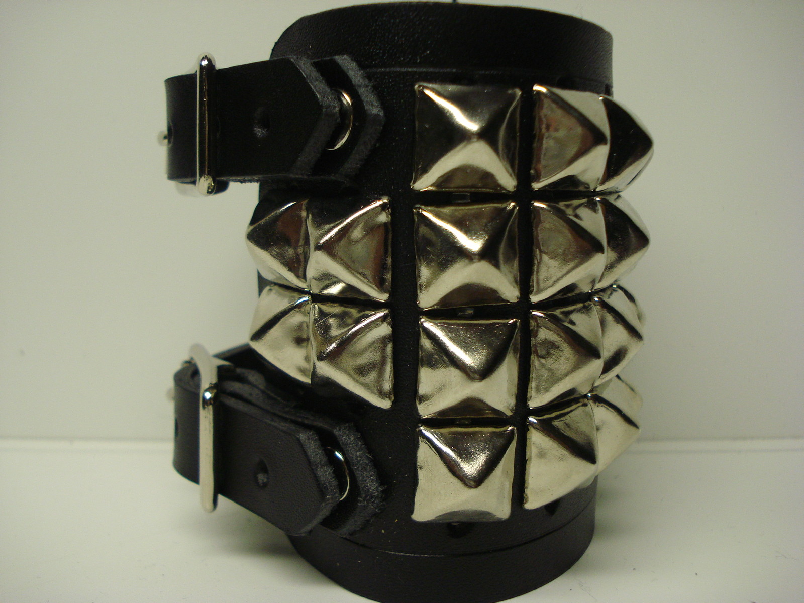 LEATHER STUDED BRACELETS. DEATH METAL (MDLB0219)….. ENGORGED’S