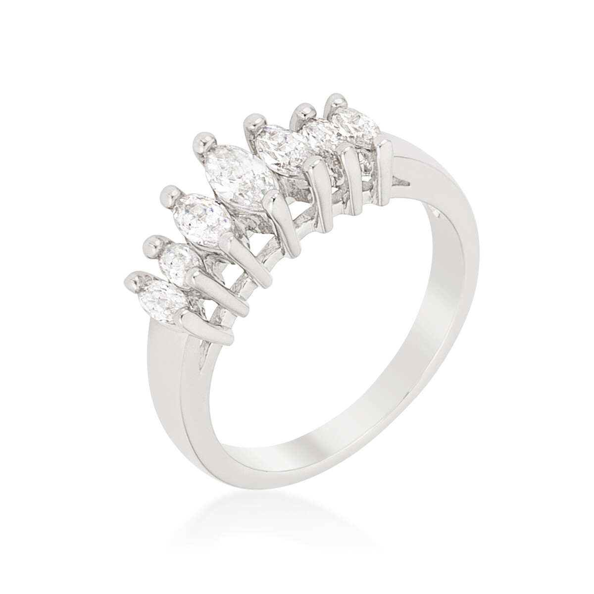 Graduated Marquise CZ Anniversary Band