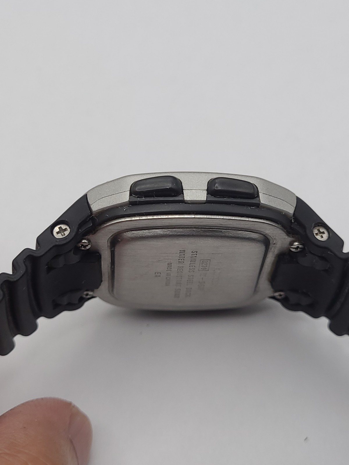 Casio Mens Watch Black Digital Alarm Chrono W-96H Illuminator Working