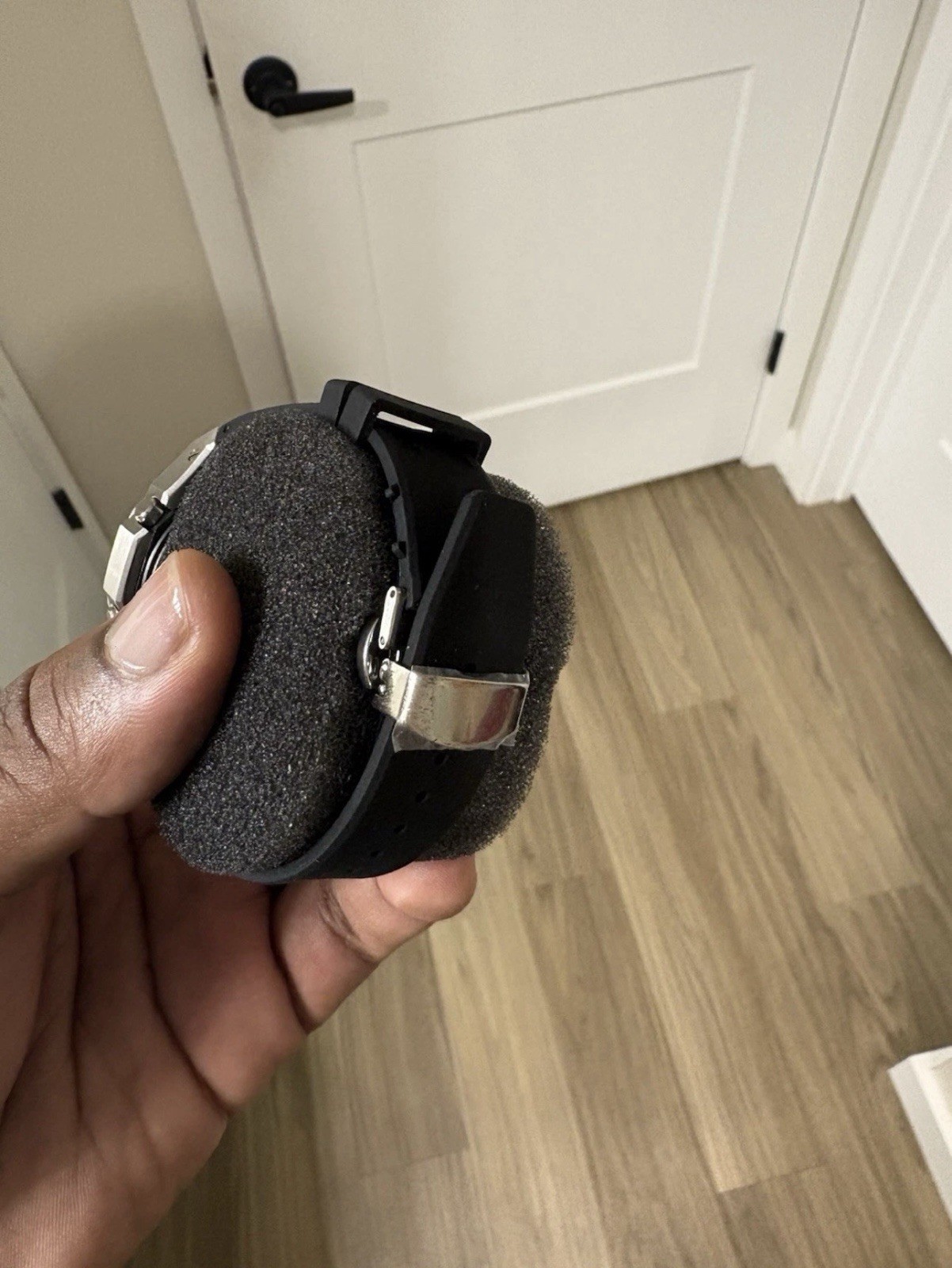Casioak G-SHOCK Analog-Digital Silver Octagon Black Resin Strap 200m Quartz