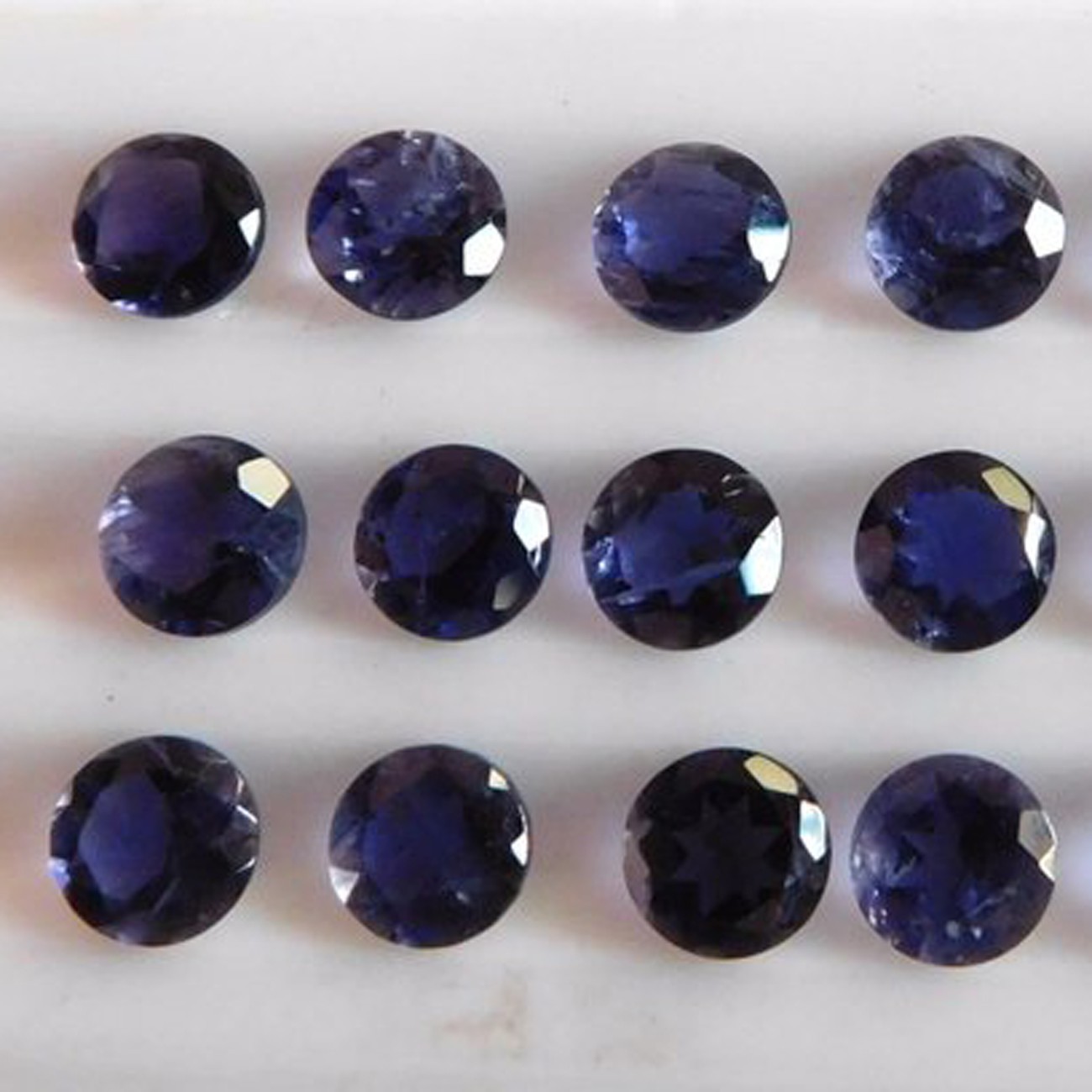 Natural Iolite Round Faceted Cut 3mm To 6mm Loose Gemstone