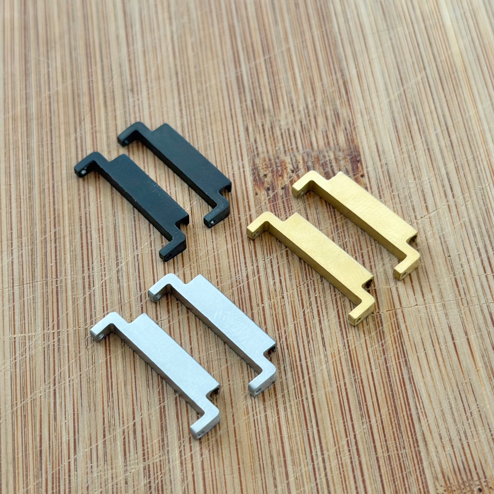 22mm Strap Adapter for 18mm Watch Lugs Quick Release Stainless Steel Brushed Set