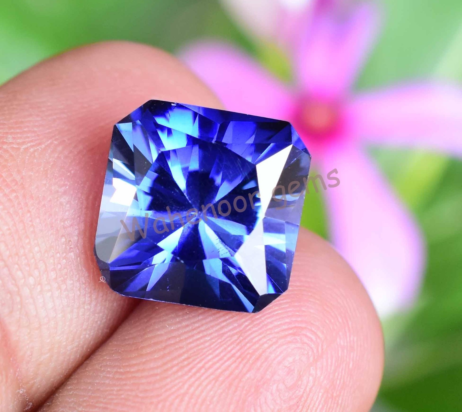 8.60Ct Natural Royal Blue Sapphire 10.9 mm Asscher Master Cut Certified Gemstone