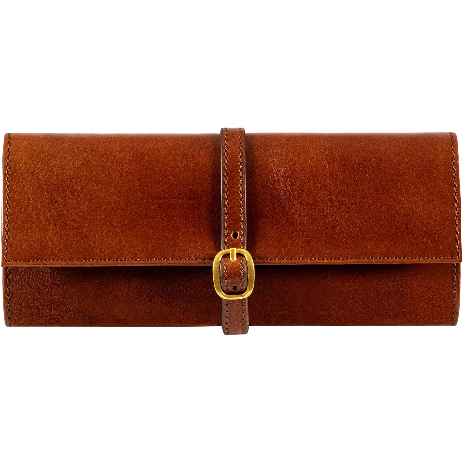 Leather Jewelry Roll – Full Grain Leather Travel Jewelry Case – Jewellery Org…
