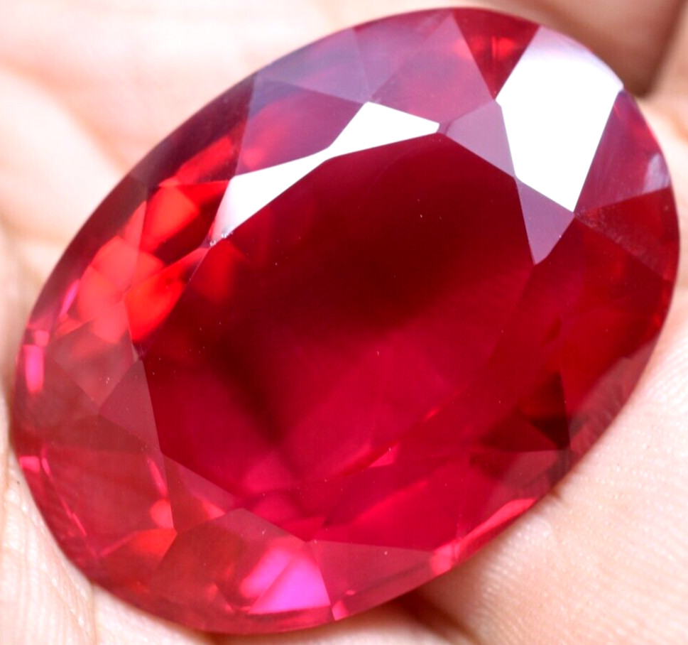 Natural 93.35 Ct Mogok Pink Huge Ruby Sparkling GGL Certified Loose Gemstone