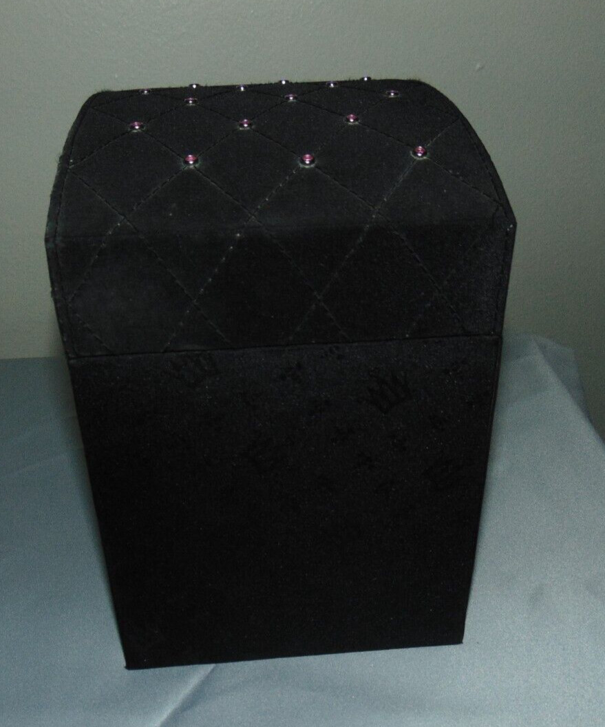 Mary Kay Exclusive Jewelry Box Black Velvet Lining Jeweled Crown