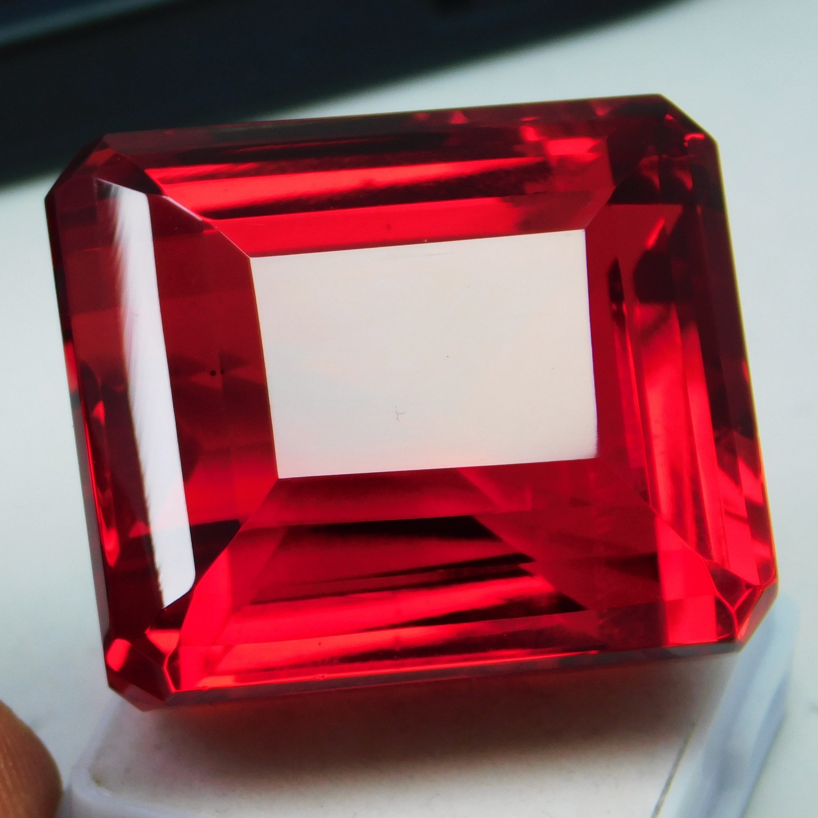 Natural Rare Almandine Red Garnet 160.40 Ct Certified Emerald Cut Loose Gemstone