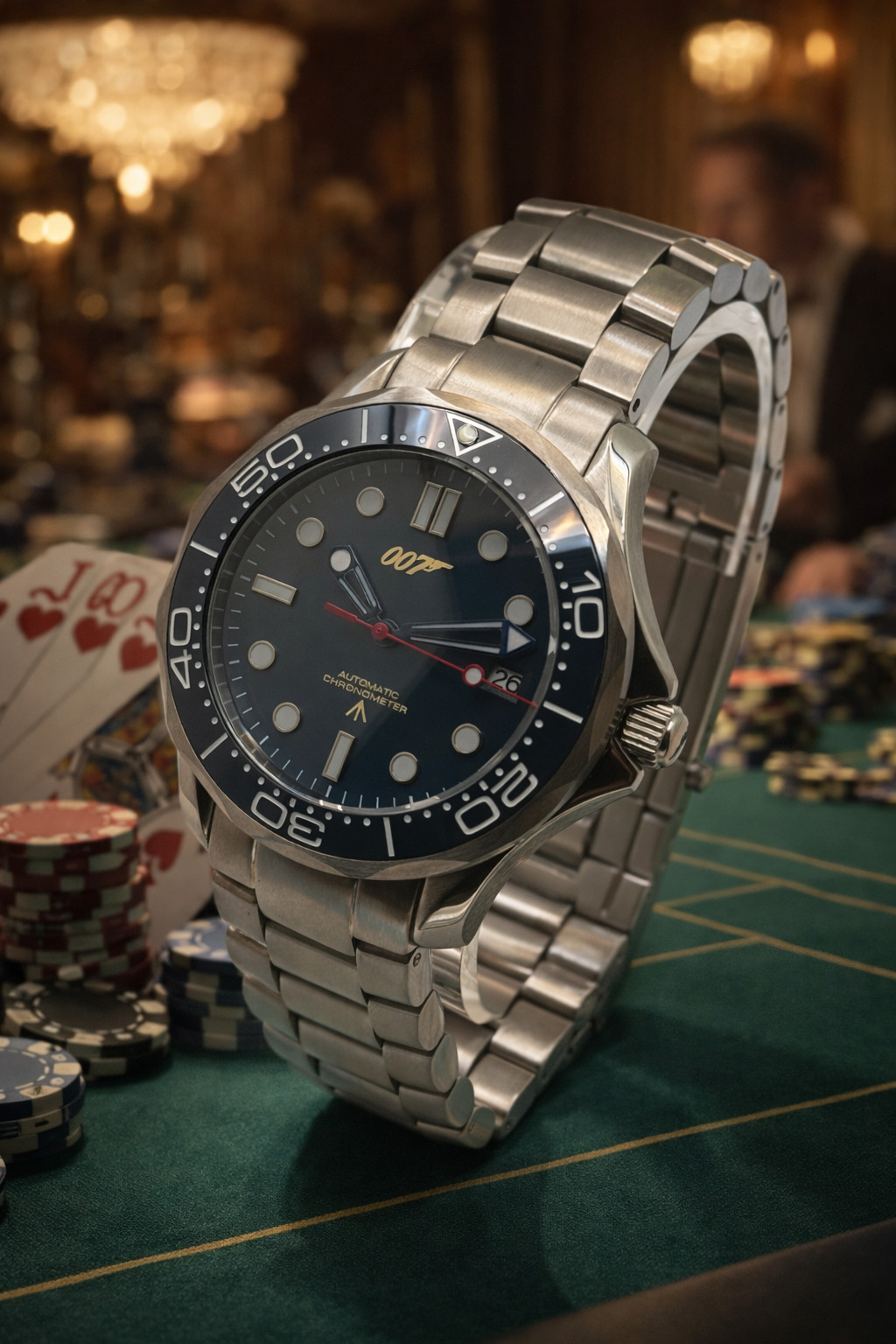 James Bond 007 “Casino Royale” NH35 Auto Watch Blue Dial Diver 100m 41mm