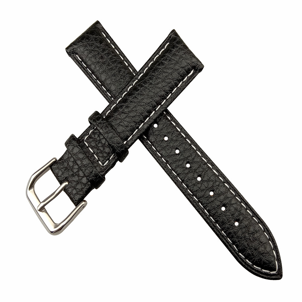 Men’s Two-piece Genuine Leather Watch Strap Band 12 14 16 18 19 20 21 22 24mm