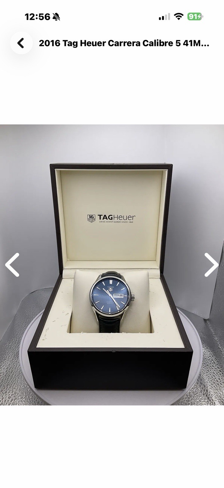 TAG Heuer Carrera Calibre 5 Auto Blue Dial Day/Date 41mm w/ Box Papers
