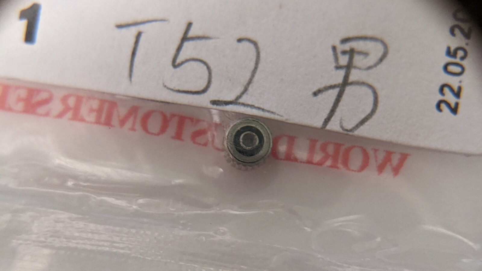 Tissot CROWN GENT S/S T395032582 water resistant NEW T52. SMALL approx 3mm diame