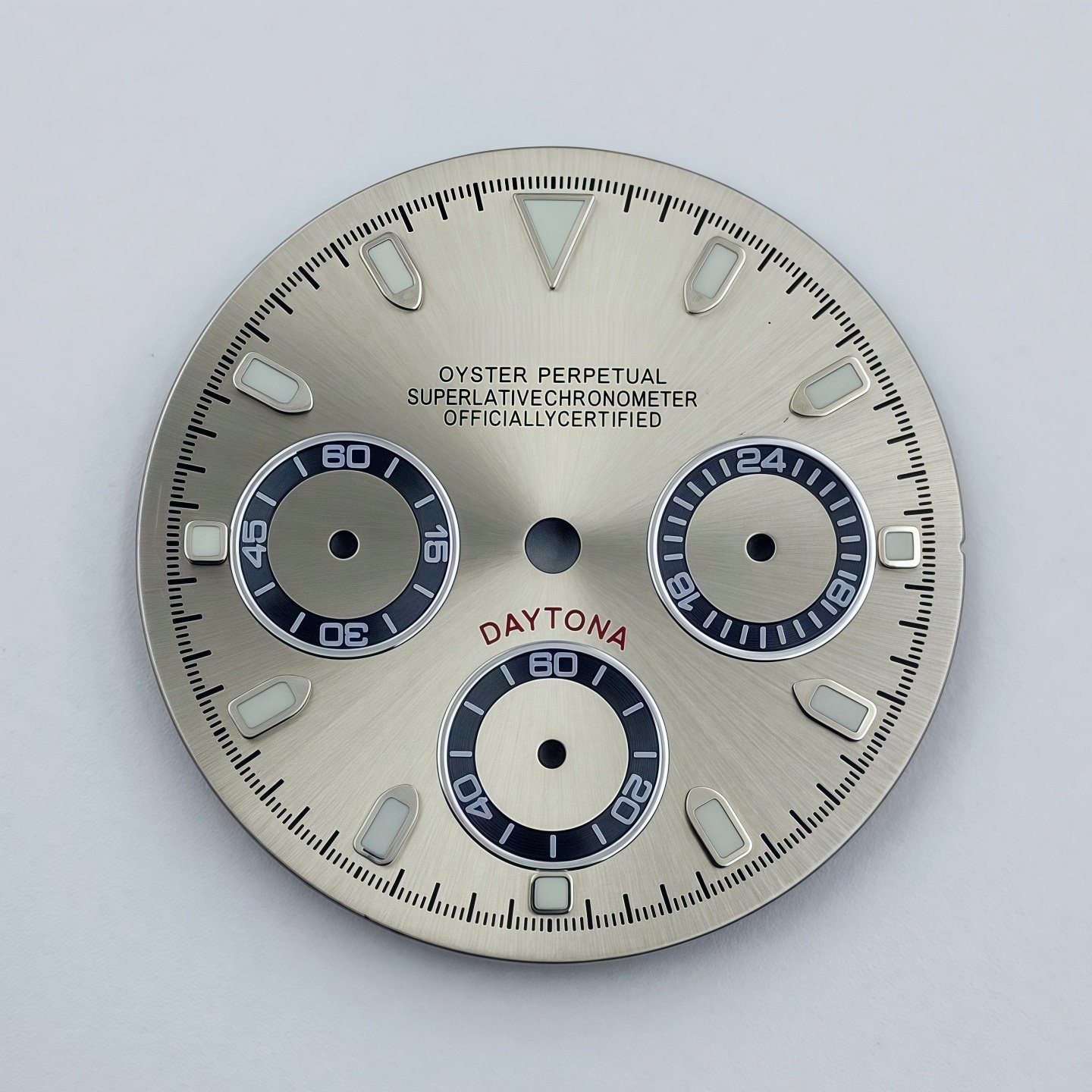29.5mm Three-eyed panda Watch Dial Green Luminous for VK63 Movement S Logo