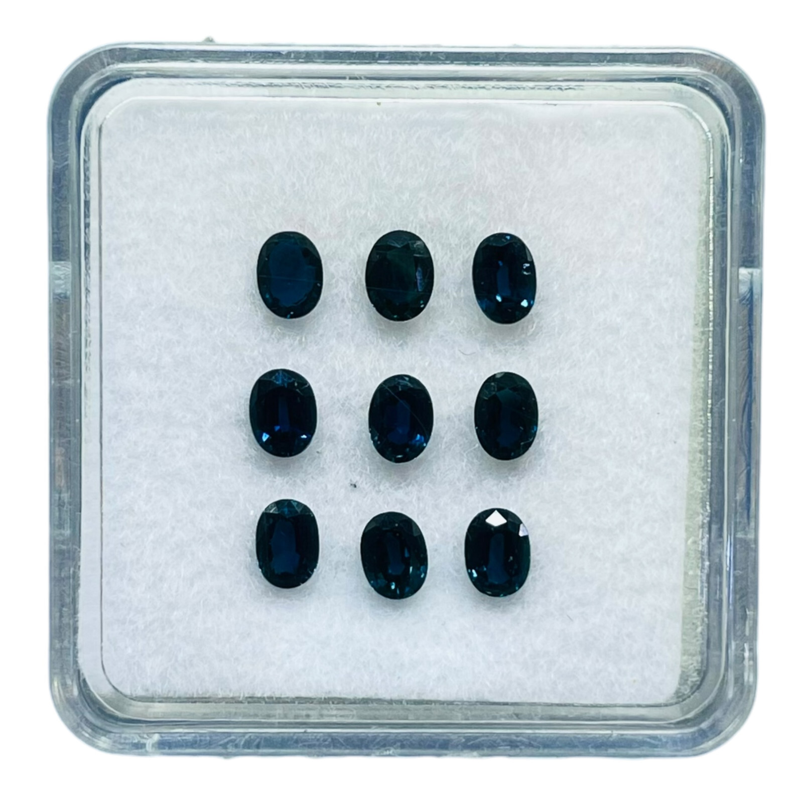 VVS 9 Pcs Natural Ceylon Blue Sapphire 3.5×2.5mm Oval Cut Loose Gemstones Lot