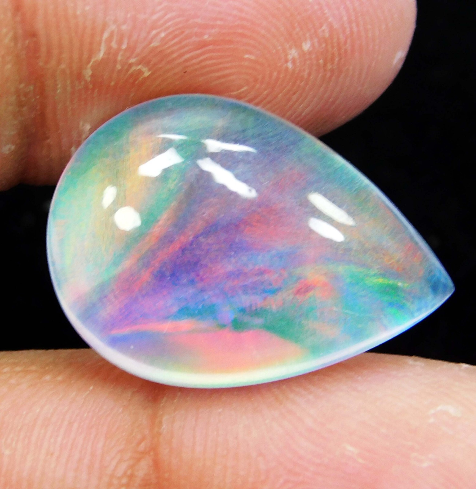 13.90 Ct Natural Ethiopian Fire Opal Certified Untreated Gemstone Play of Color