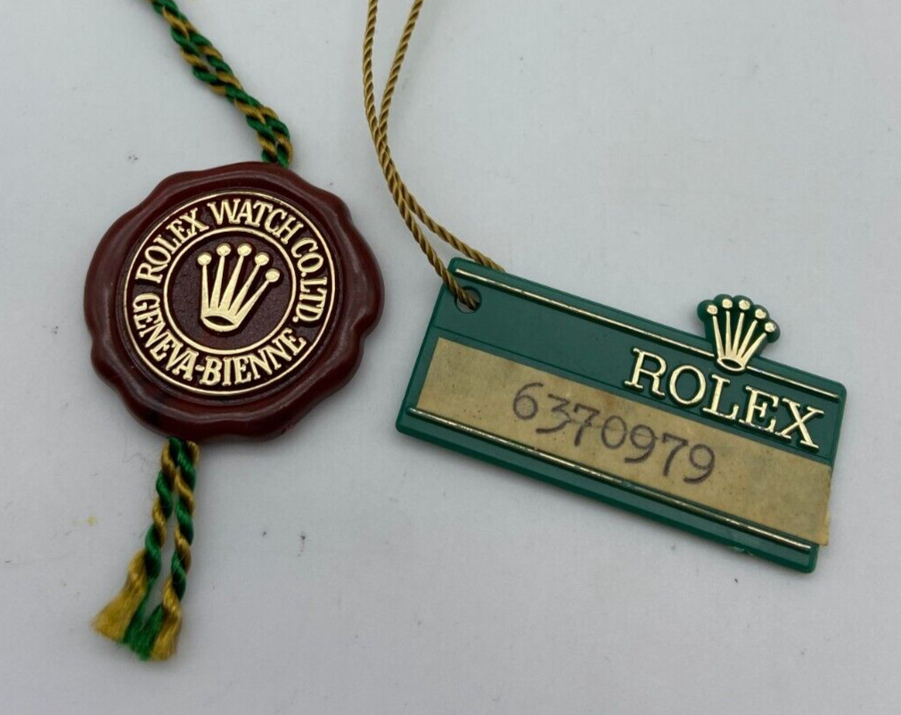 Vintage Rolex Datejust green and red Hang Tags #1496