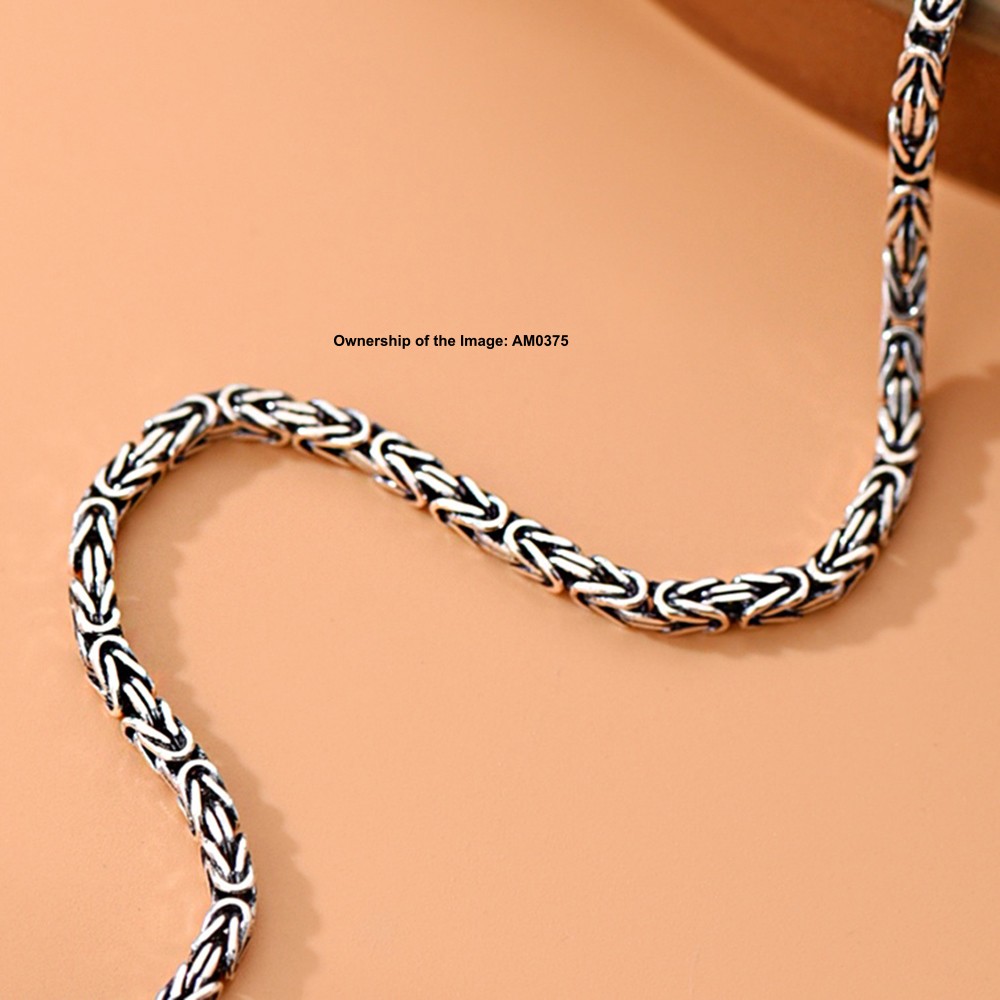Pure 925 Sterling Silver Bracelet 2.5mm Byzantine Link Chain Women 6.7-8.3inch