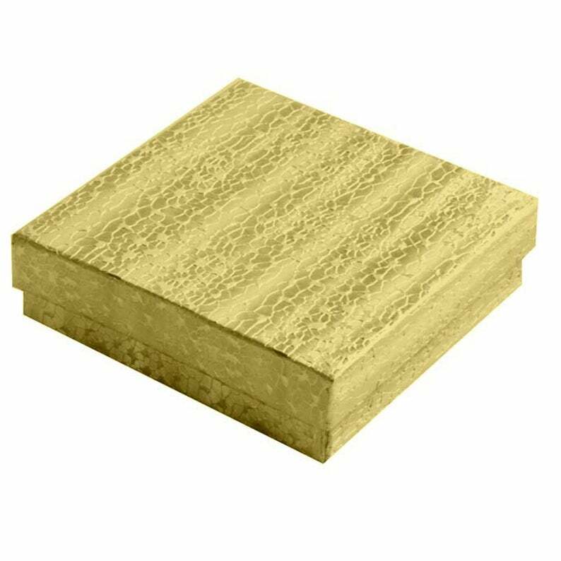Custom Printed Add Your Logo Gold Foil Cotton Filled Boxes Jewelry Gift Boxes
