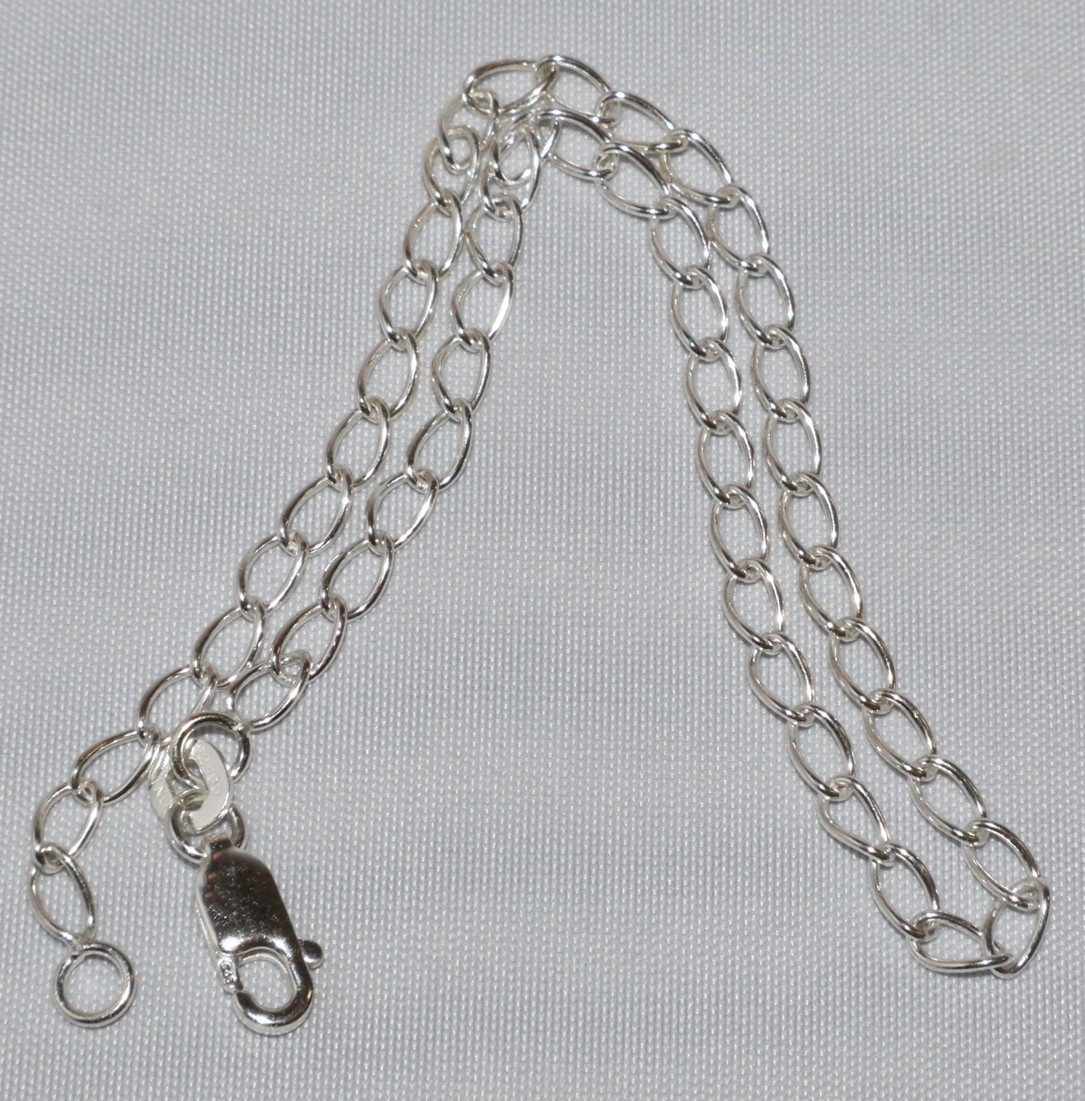 Sterling Silver 9 inch Basic Chain Anklet 2.3 grams India