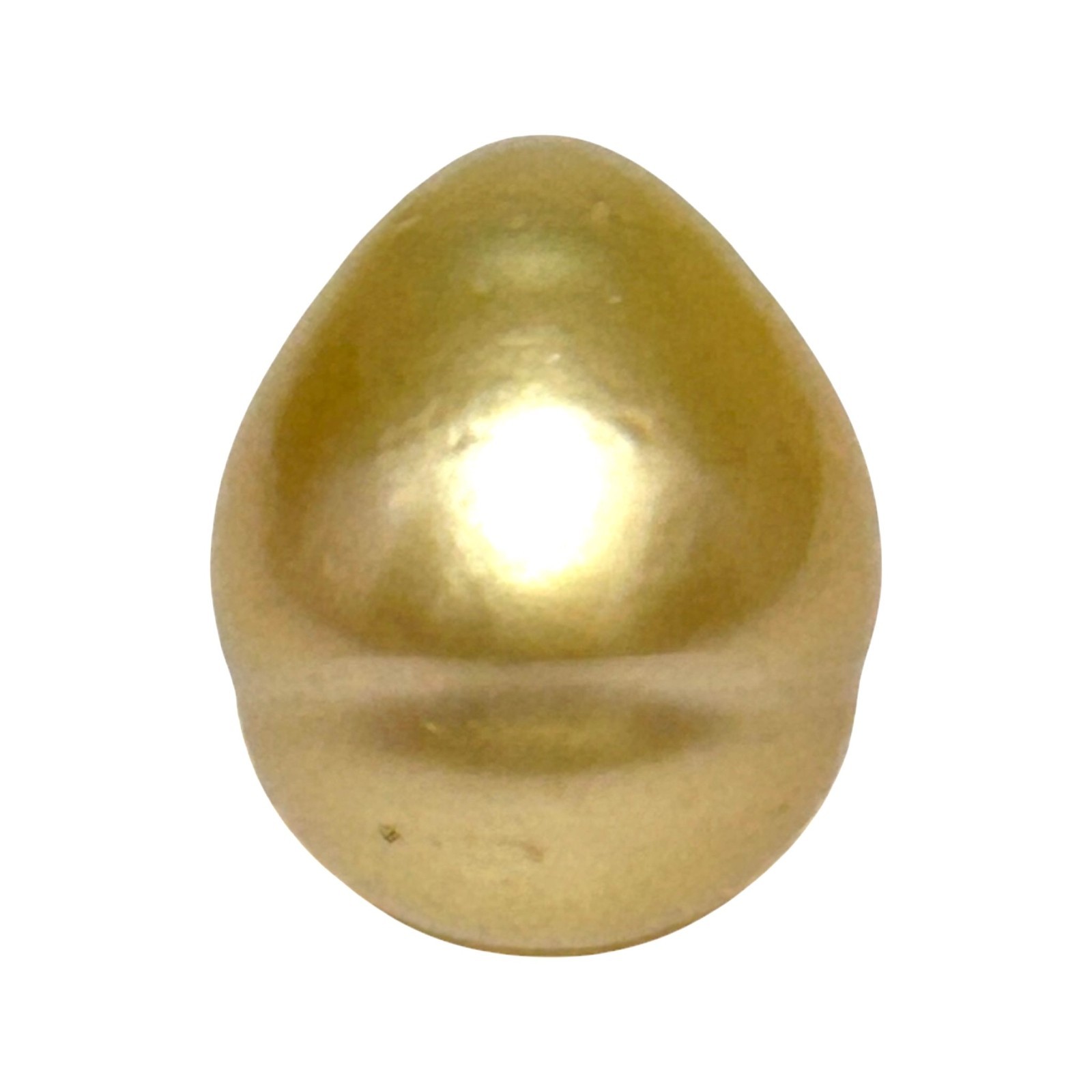 Oval 13.7 x 16.6mm 21.2 Carats Philippines South Sea Pearl Rich Gold Huge Loose