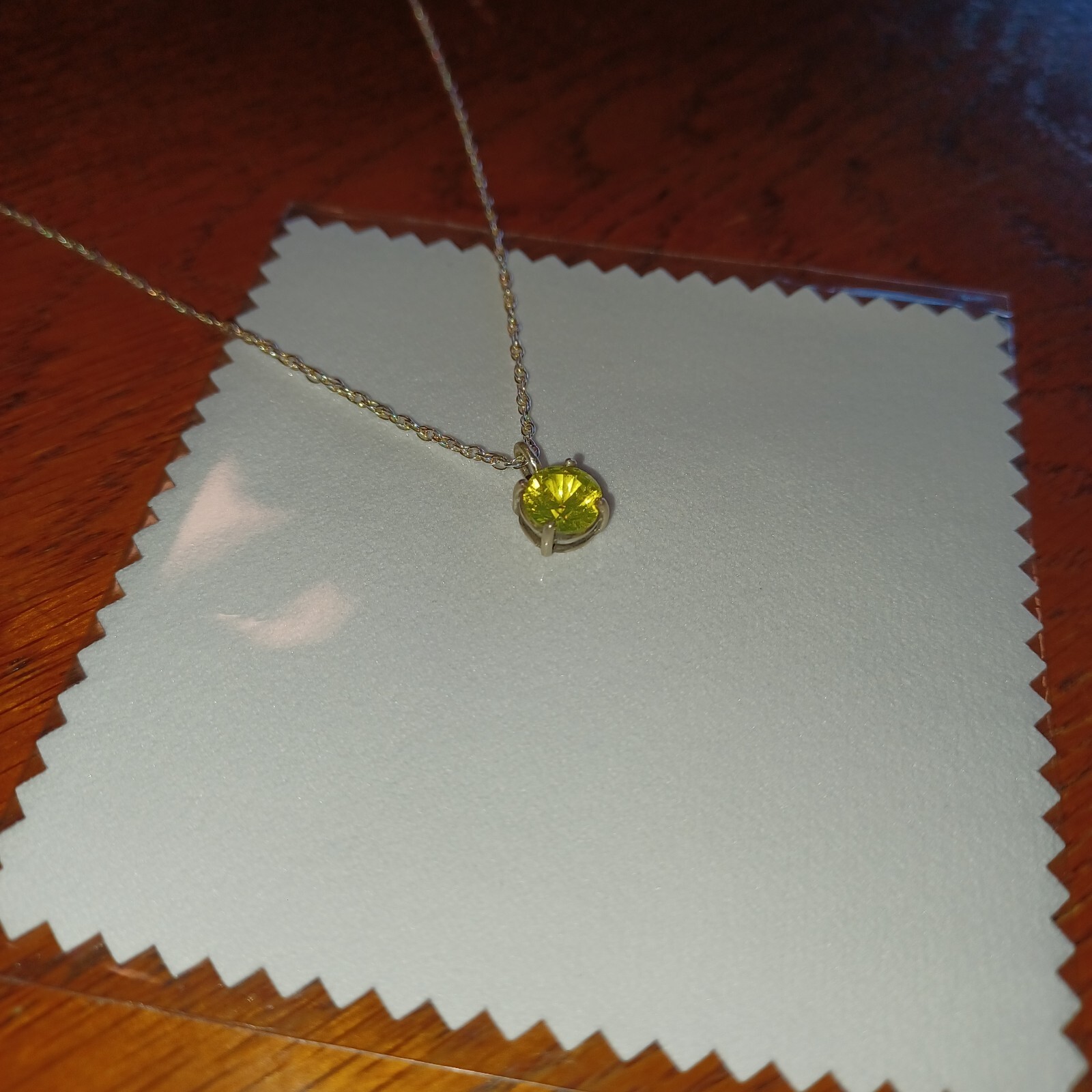 Handmade YAG Yttrium Aluminum Garnet Pendant – Sterling Silver – 18” Chain