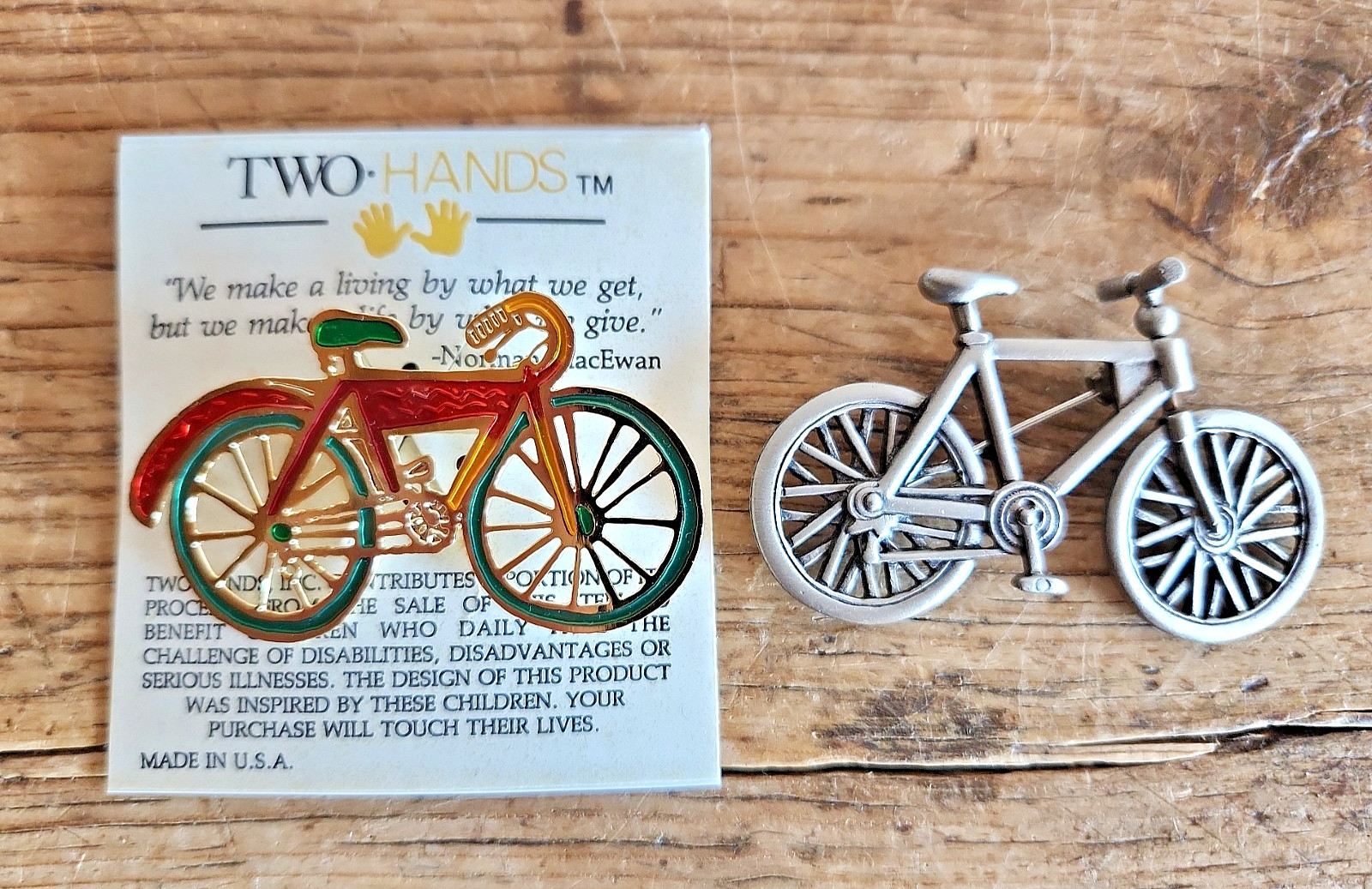 Bicycle Fashion Costume Jewelry Brooches Pin Jewelry Lot One Signed JJ
