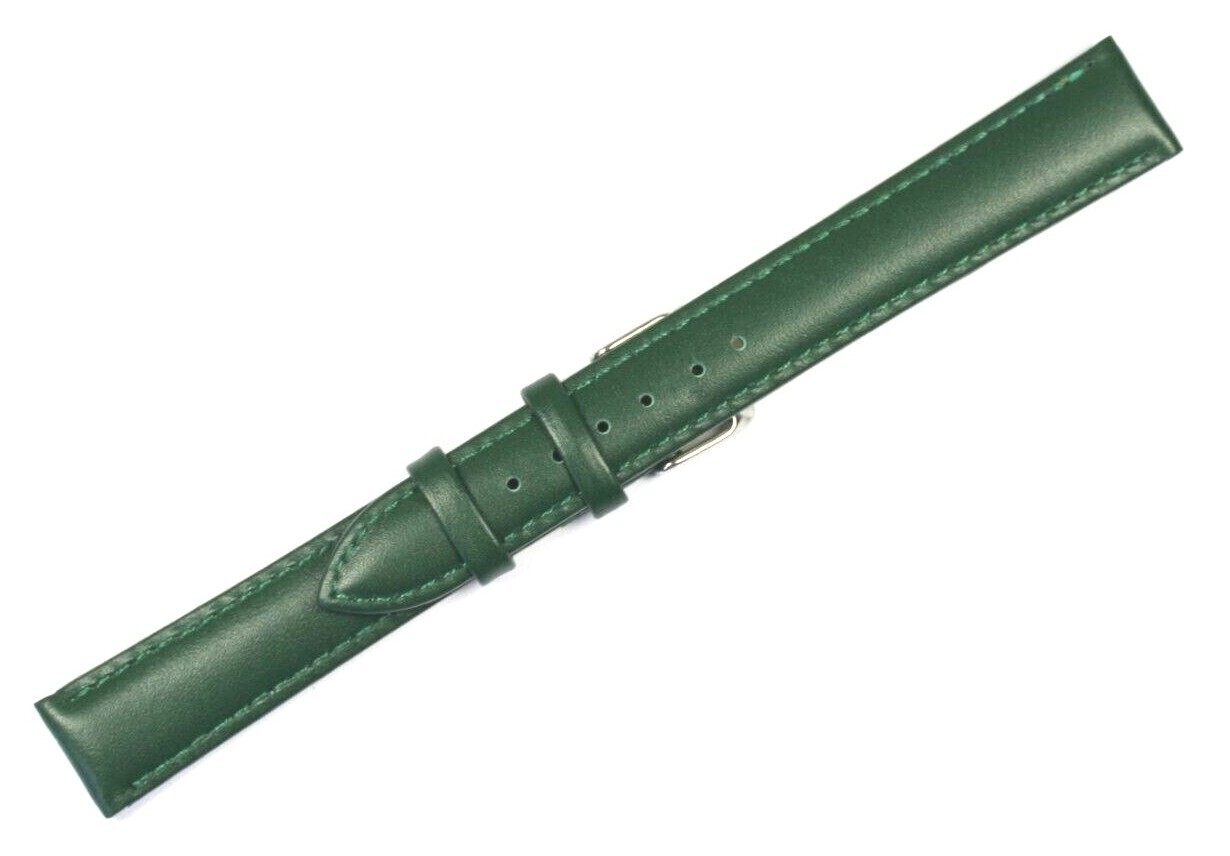 EXTRA LONG GREEN LEATHER WATCH STRAP 18MM 20MM 22MM 24MM MORE COLOURS AVAILABLE