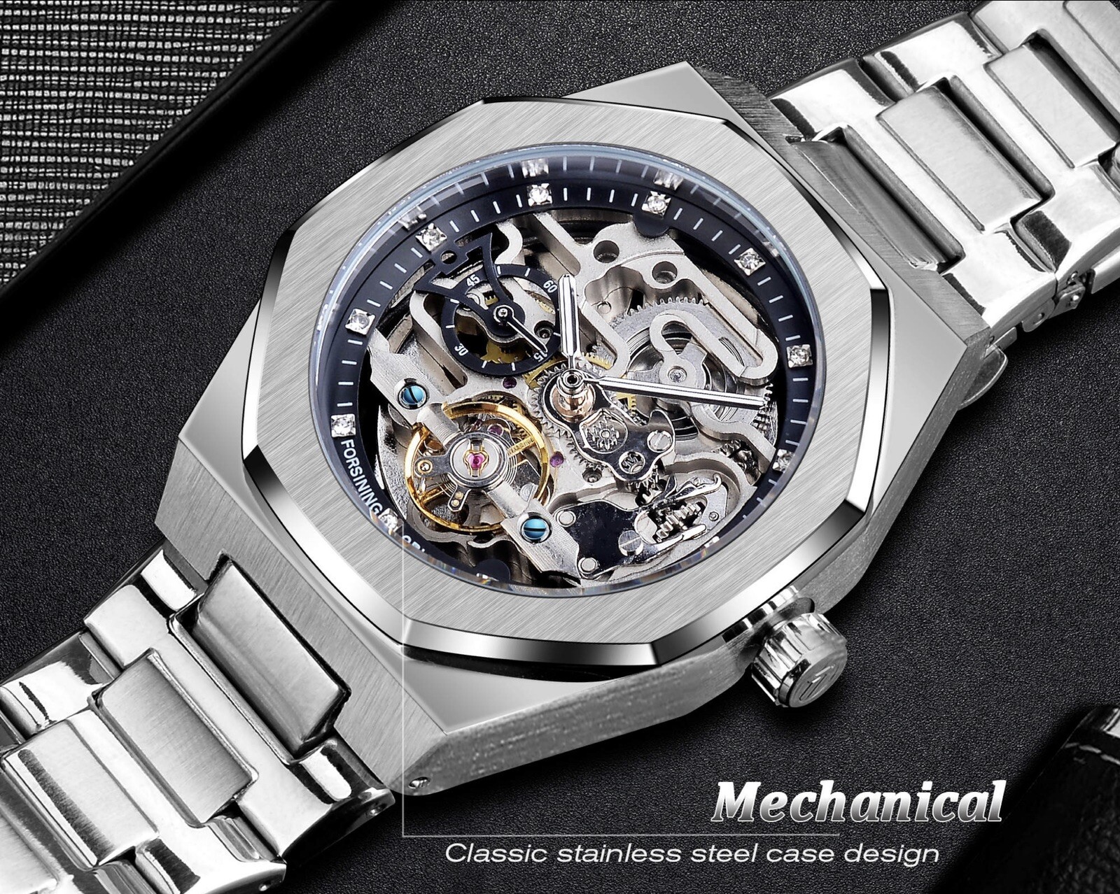 ⌚Men’s Watch Skeleton Mechanical Luminous Luxury Waterproof Sport Wristwatch NEW