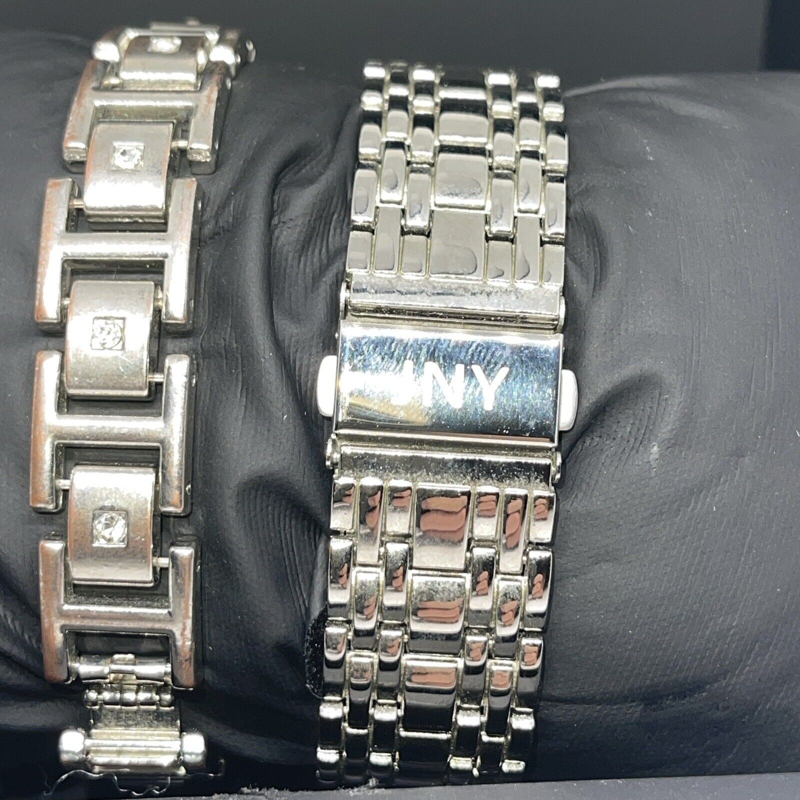 Jones NY Stainless Steel Men’s Watch Bracelet (2 Piece Set)Sleek Stylish Fashion