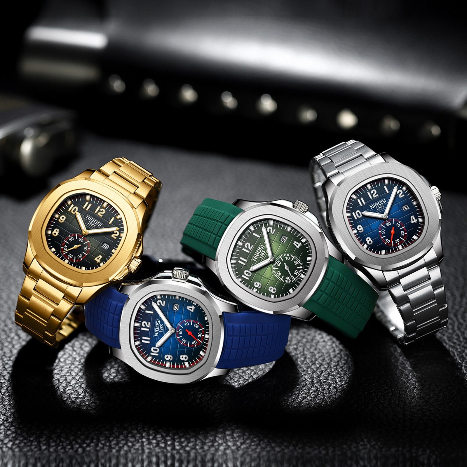 NIBOSI Men’s Sport Quartz Watch Luminous Waterproof Date Wristwatch