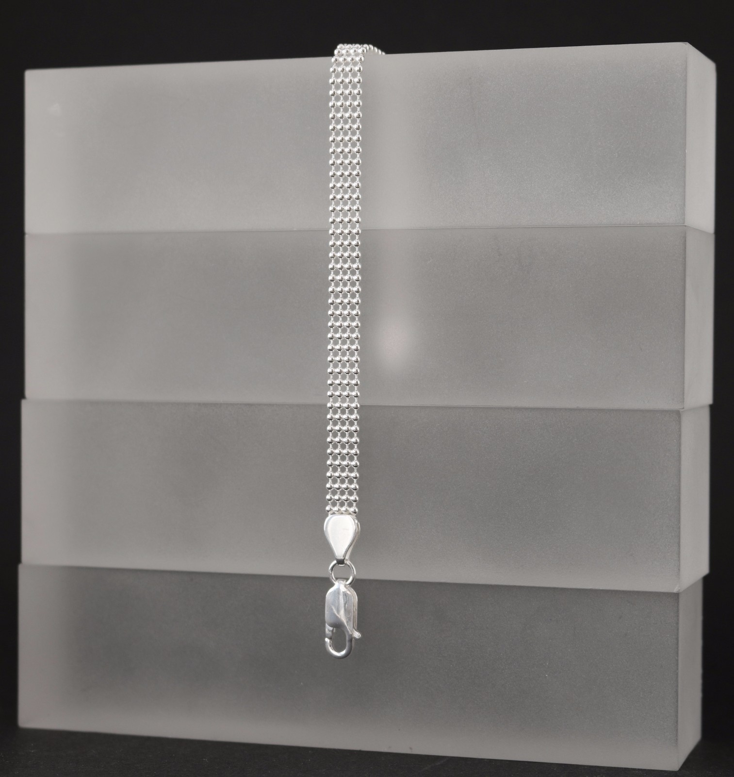 Silver Bracelet Ball Chain Multi Row 925 Sterling Silver Ball 4 Row | Ø 6 mm